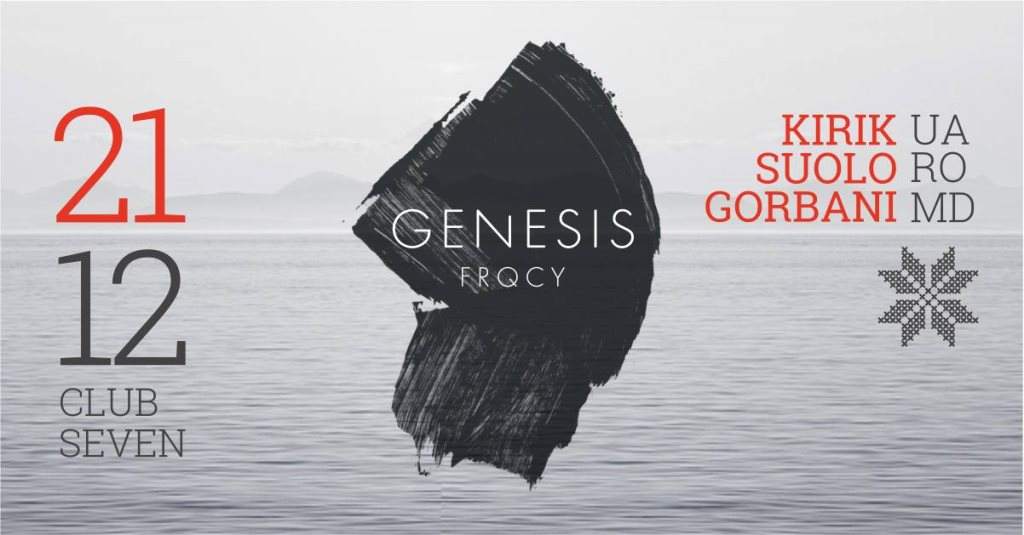 Flyer: Genesis with Kirik, Suolo, Gorbani